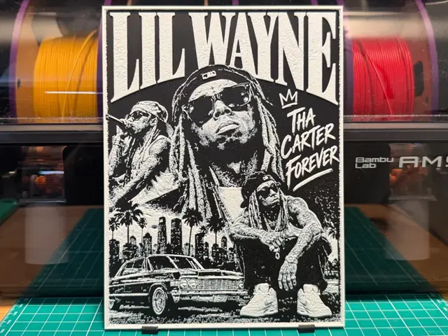 HueForge model: Lil Wayne Poster by liv_3d