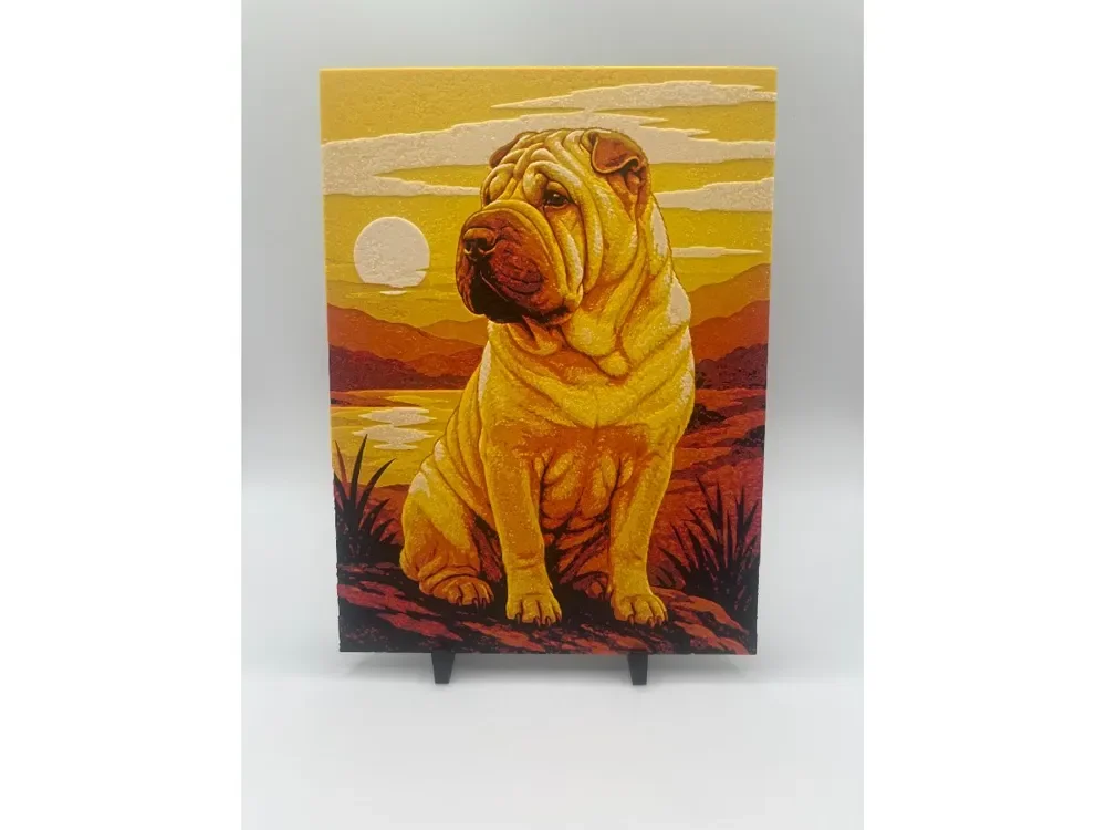Shar Pei Pop HueForge print by Thadius HueForge model: Shar Pei Pop HueForge print by Thadius