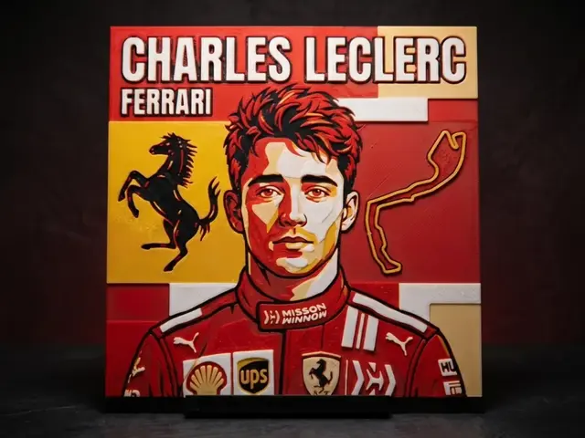 HueForge model: Charles Leclerc Ferrari - Hueforge by LED