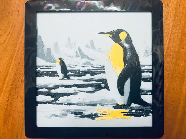 HueForge model: Penguins On The Ice by JustBe 3D Printing