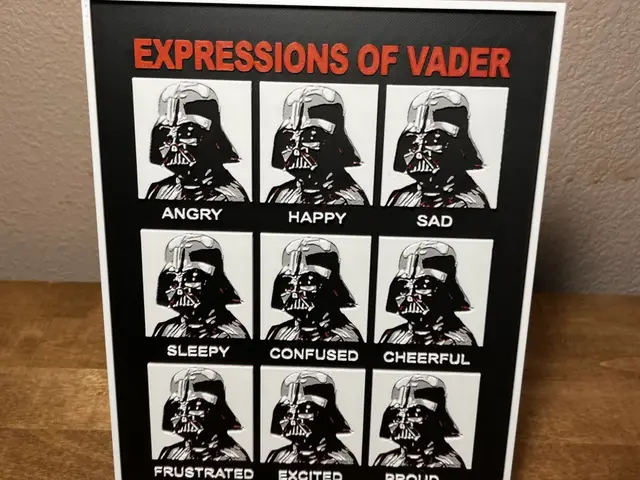 HueForge model: Expressions of Vader - Star Wars by Cloudy Nostalgia