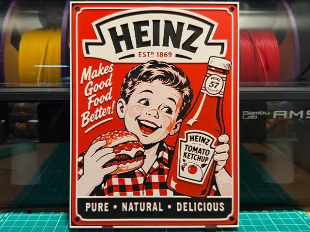 HueForge model: Heinz Ketchup Vintage Poster by liv_3d