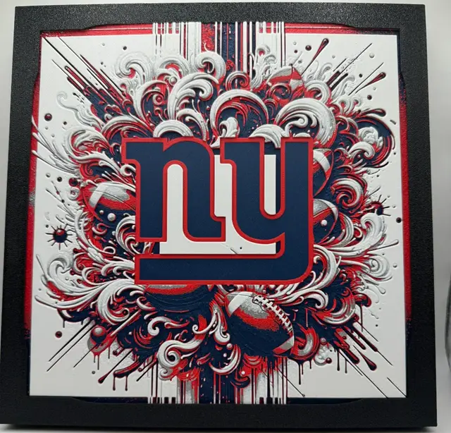 HueForge model: New York Giants - NFL Hueforge by Canadian Gamer