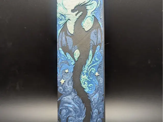 HueForge model: Blue Dragon Hueforge Bookmark by the_bearded_jedi