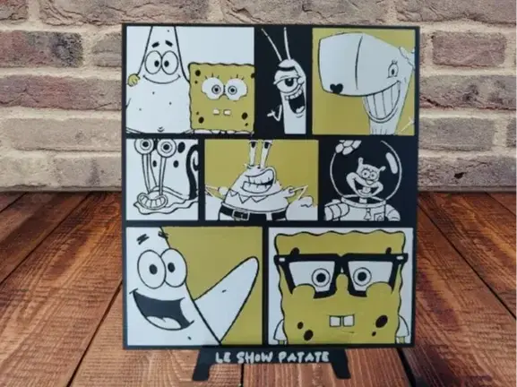 HueForge model: Spongebob Squarepants Plaque by leshowpatate