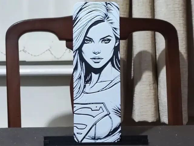 HueForge model: Supergirl Bookmark - 2 Color by BoDad