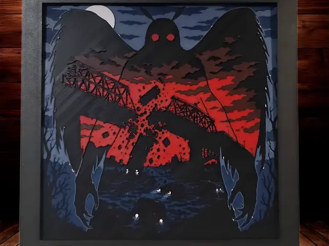 HueForge model: Mothman - Cryptids Series by Side Quest Hues