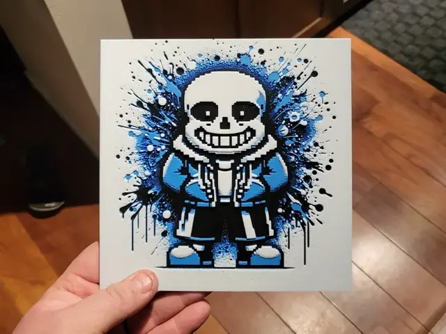 HueForge model: Graffiti Sans Undertale Hueforge by 3Ree Printing