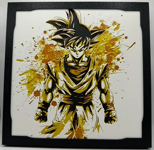 HueForge model: Goku - Hueforge by Canadian Gamer