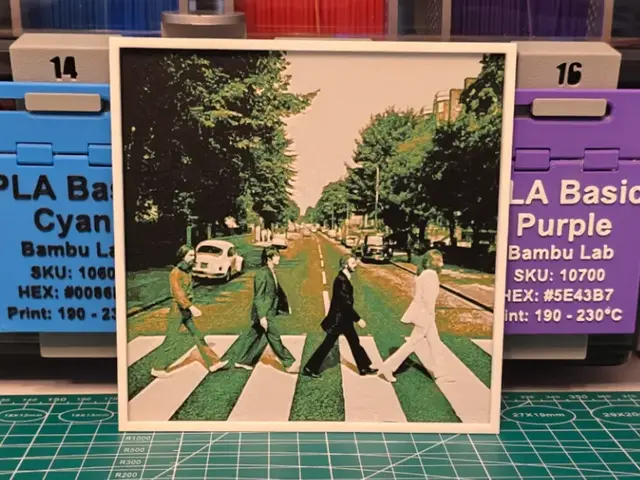 HueForge model: The Beatles "Abbey Road" Album - Hueforge Art by Lumpy3D