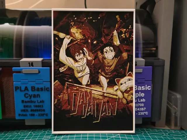 HueForge model: Dan Da Dan Anime Poster - Hueforge Art by Lumpy3D