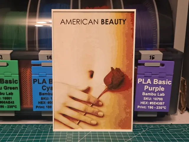 HueForge model: American Beauty Movie Poster - Hueforge Art by Lumpy3D