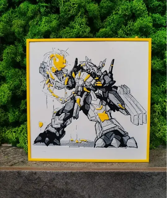 HueForge model: Wargreymon Art by Garuda3D