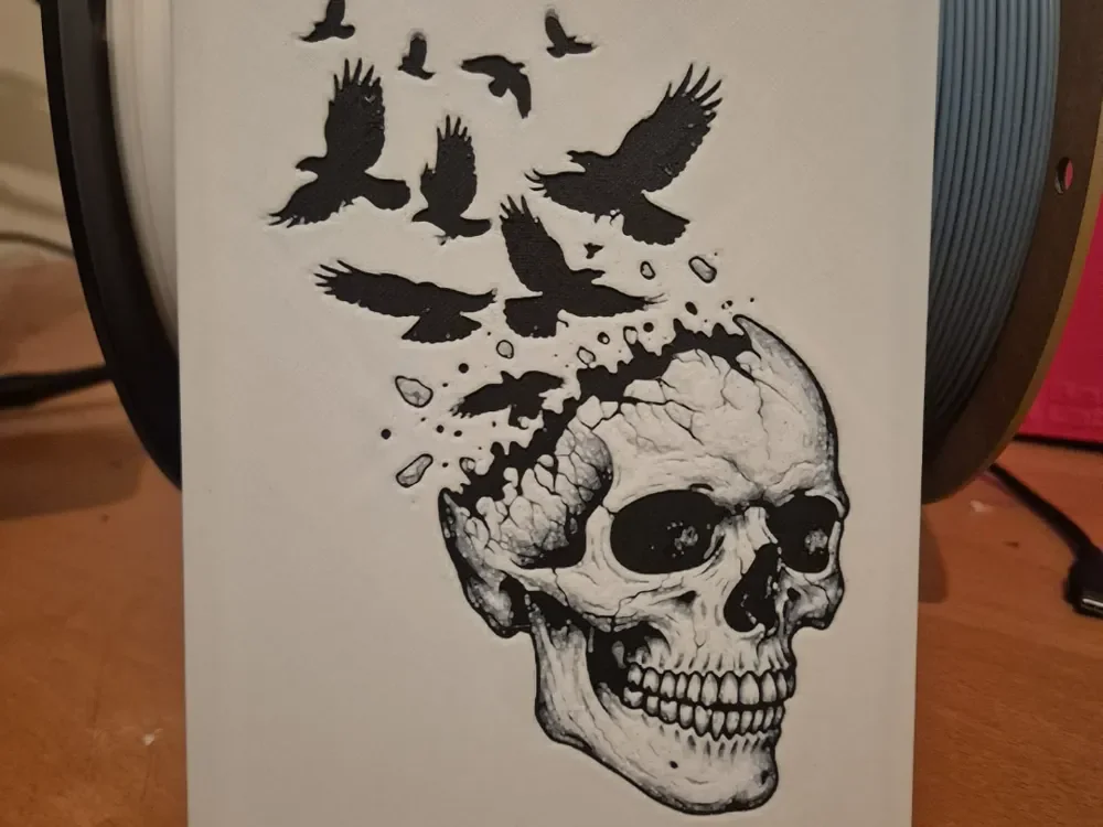 skull birds hueforge by Buntsta HueForge model: skull birds hueforge by Buntsta