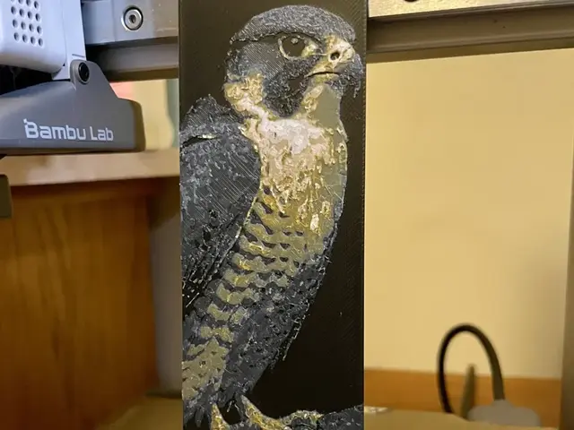 HueForge model: Peregrine Falcon Bookmark by 3D_Forged