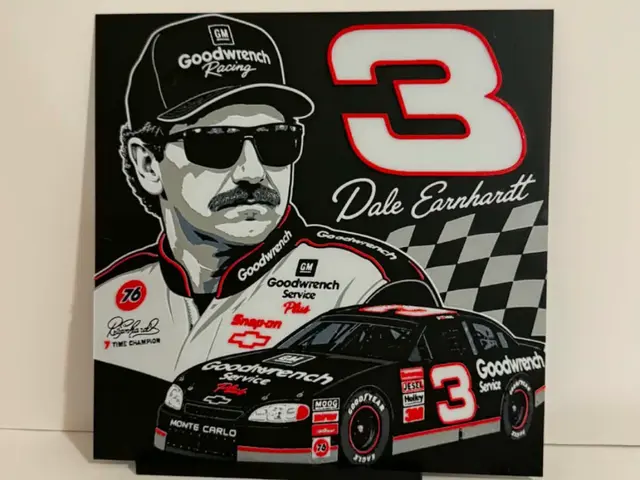 HueForge model: Dale Earnhardt Hueforge by Magnolia Crafts