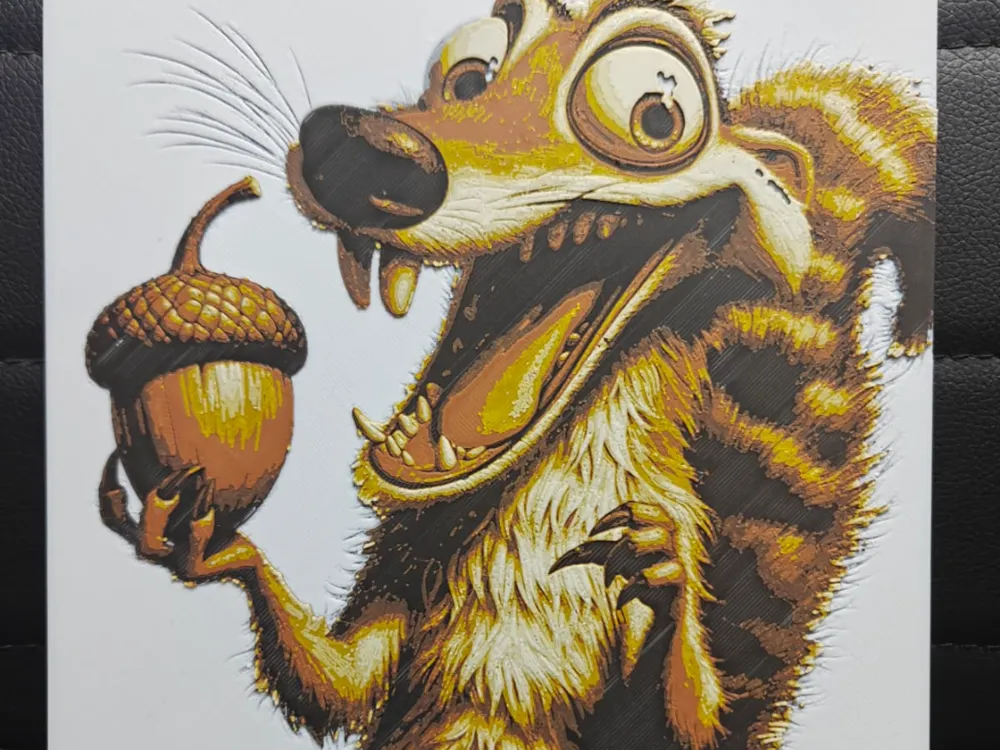 Scrat The Squirrel Ice Age by TheHueforgeLady HueForge model: Scrat The Squirrel Ice Age by TheHueforgeLady