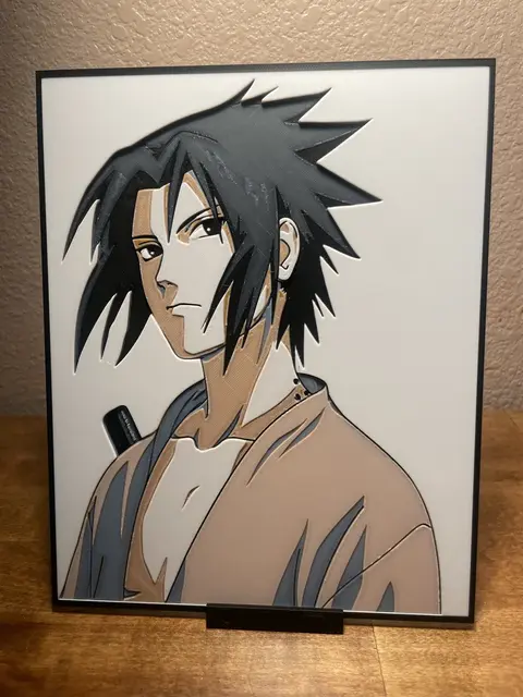 HueForge model: Sasuke - Naruto by Cloudy Nostalgia