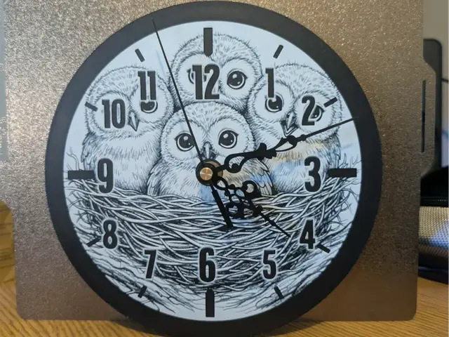 HueForge model: Owl o'clock - wall clock by 3dGlow