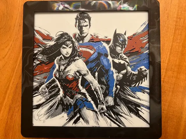 HueForge model: Justice League(Multi-Colored) by JustBe 3D Printing