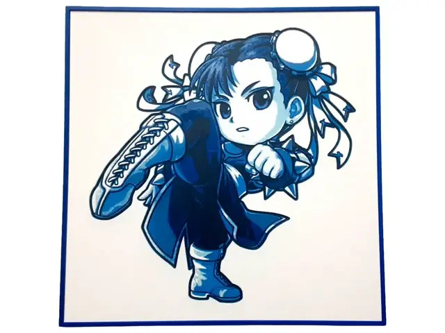 HueForge model: Chun Li Hueforge Street Fighter Capcom Chibi Blue by Elsie Moonshadow