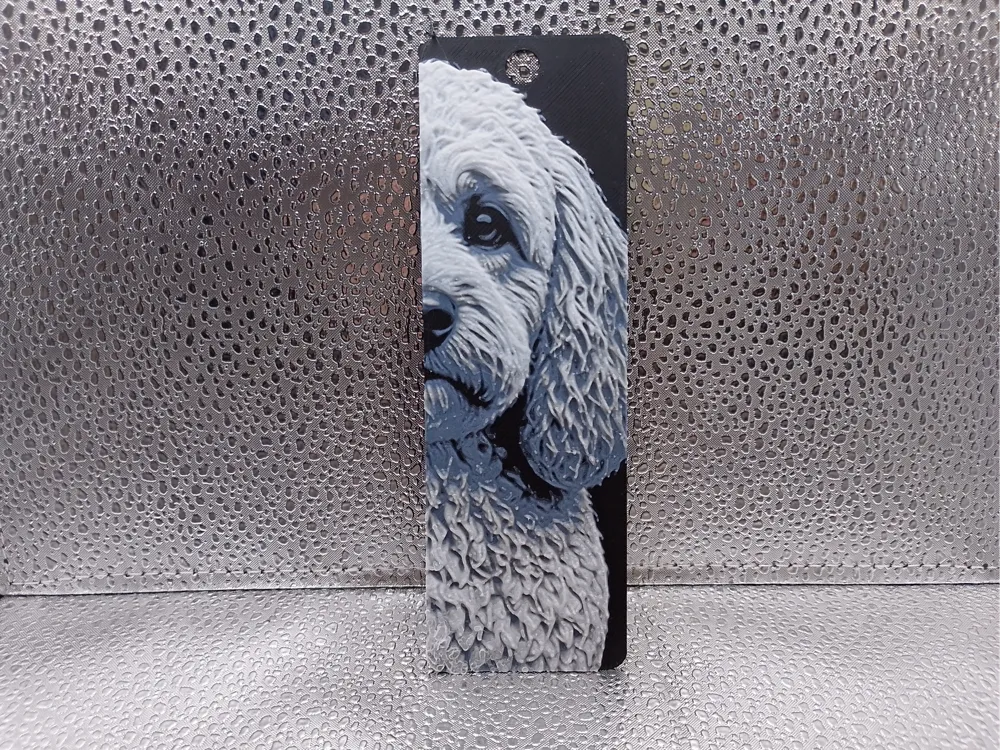 Cockapoo Bookmark – Hueforge by Borishotch Industries HueForge model: Cockapoo Bookmark – Hueforge by Borishotch Industries
