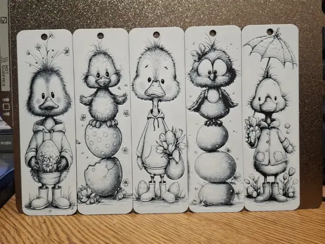 HueForge model: Quacking easter - bookmarks 2 colours by 3dGlow