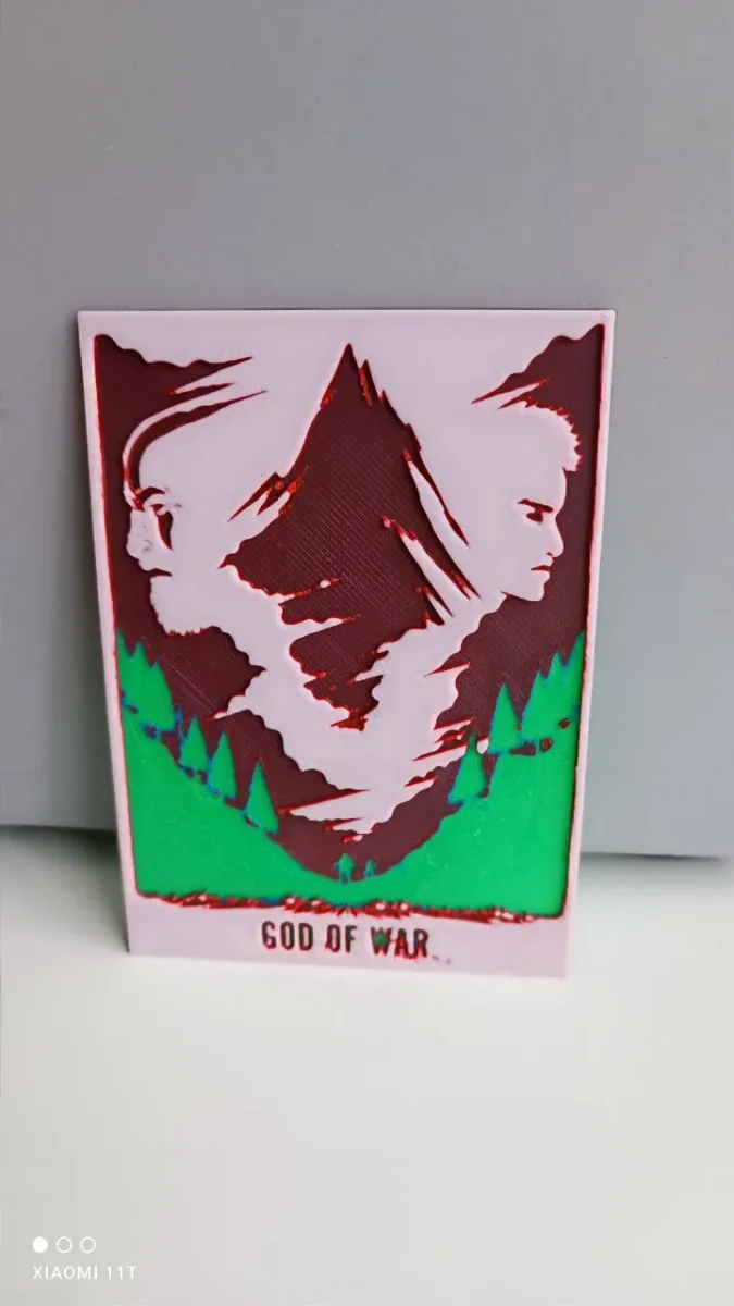 hueforge God of War by KO Additive Labo HueForge model: hueforge God of War by KO Additive Labo