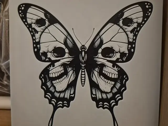 HueForge model: Butterfly skulls hueforge by Buntsta
