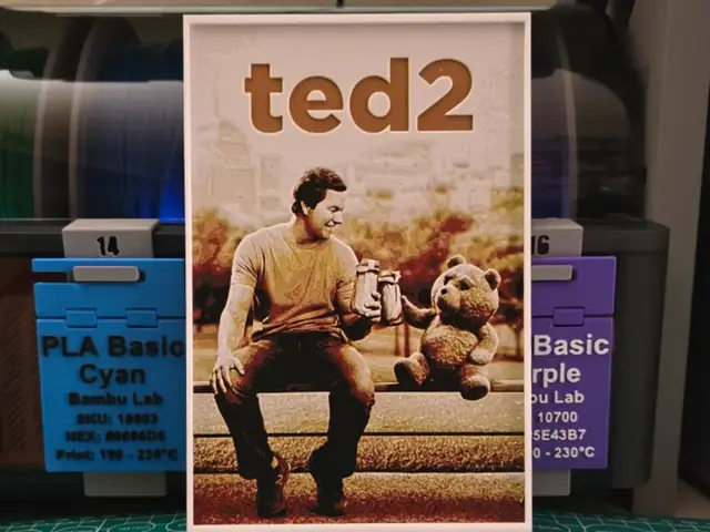 HueForge model: Ted 2 Movie Poster - Hueforge Art by Lumpy3D