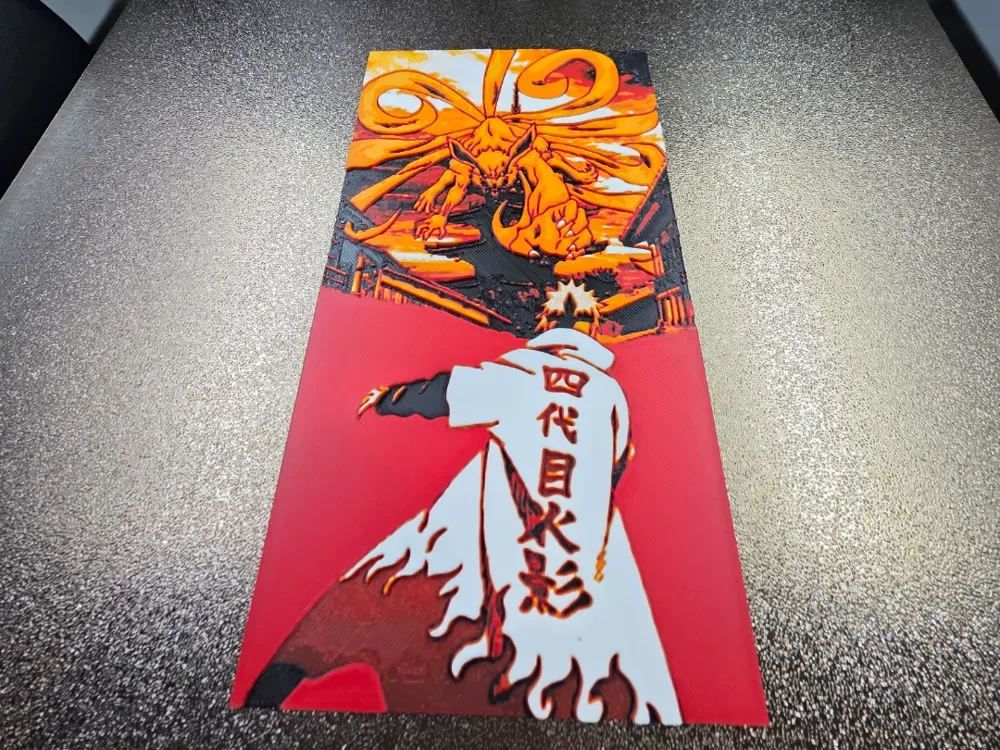 minato and kurama hueforge 113x200mm by jhin27 HueForge model: minato and kurama hueforge 113x200mm by jhin27