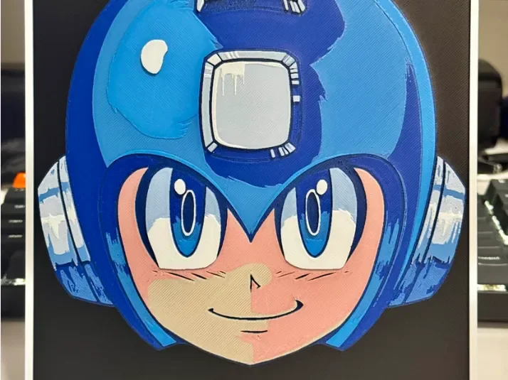 Mega Man by Strata Prints HueForge model: Mega Man by Strata Prints