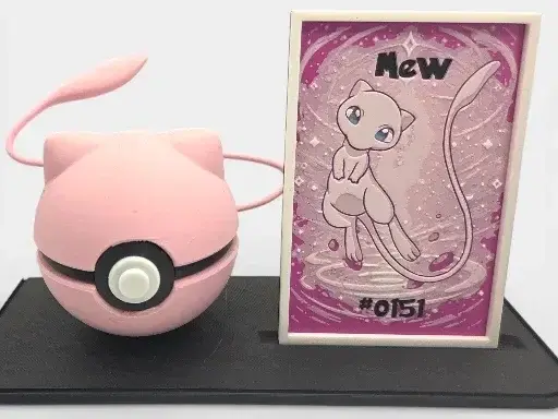 HueForge model: Mew Pokeball Display Card by MythicHue's