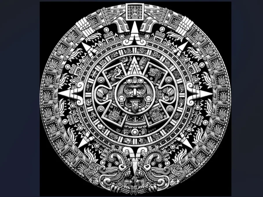 Hueforge Aztec Medallion by Luckyfer HueForge model: Hueforge Aztec Medallion by Luckyfer