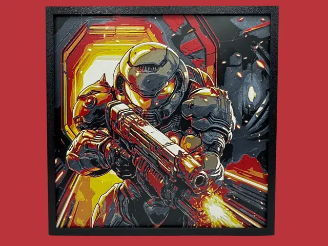 HueForge model: Doom Slayer by Canadian Gamer