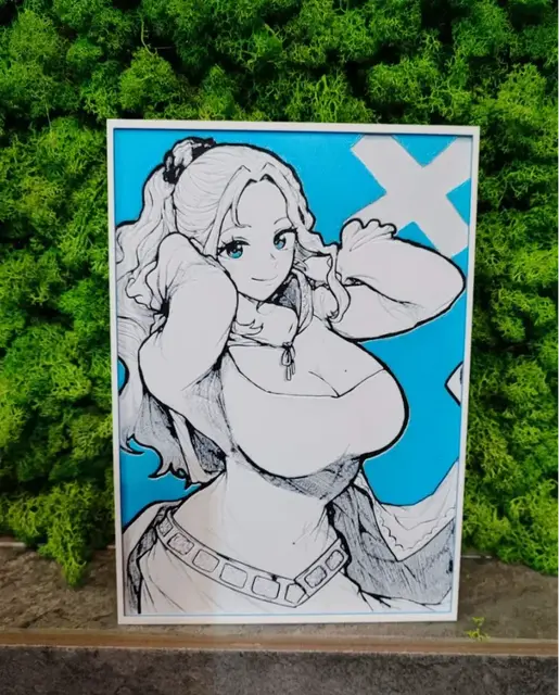 HueForge model: One piece Vivi by Garuda3D