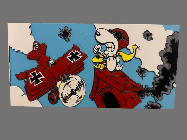 HueForge model: Snoopy vs the Red Baron by Canadian Gamer