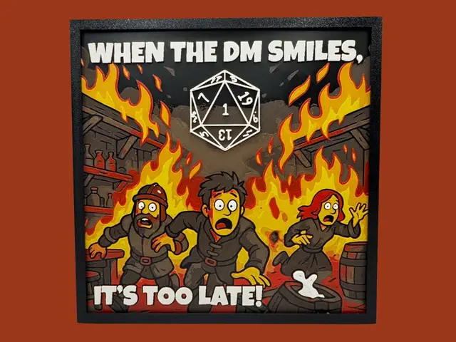 HueForge model: D&D - When the DM Smiles by Canadian Gamer