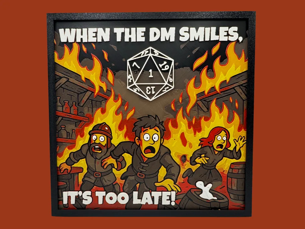D&D - When the DM Smiles by Canadian Gamer HueForge model: D&D - When the DM Smiles by Canadian Gamer