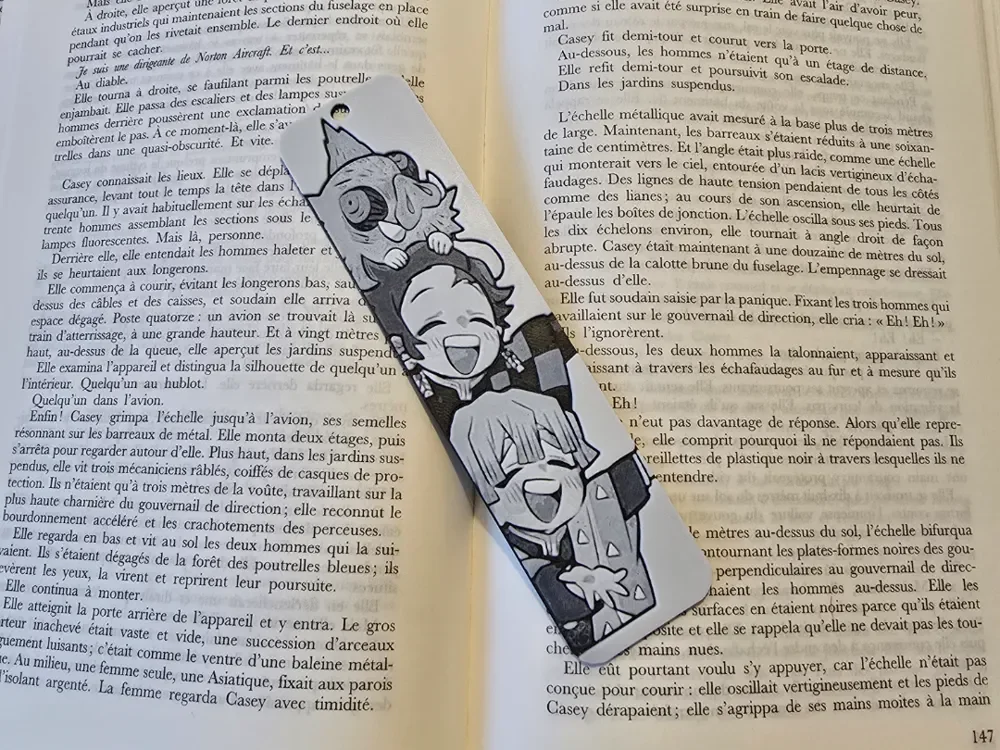 Bookmark Demon Slayer by Kactus Fpv HueForge model: Bookmark Demon Slayer by Kactus Fpv