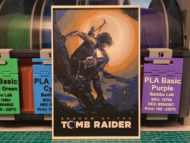 HueForge model: Shadow of the Tomb Raider Poster - Hueforge Art by Lumpy3D