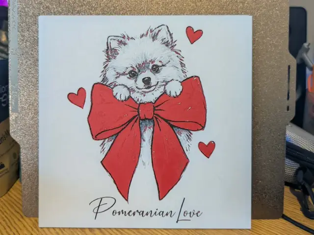 HueForge model: Pomeranian love - hueforge by 3dGlow
