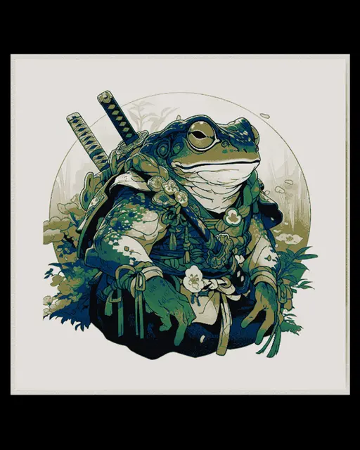 HueForge model: Fantasy depiction of Sir Samurai Toad - Dressed for war by BooneCo3d