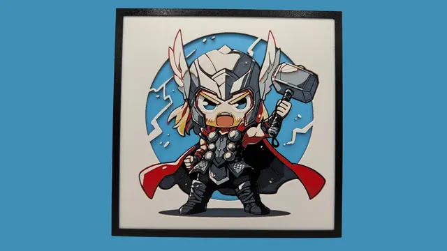 HueForge model: Thor - Chibi Edition - Marvel Hueforge by Canadian Gamer