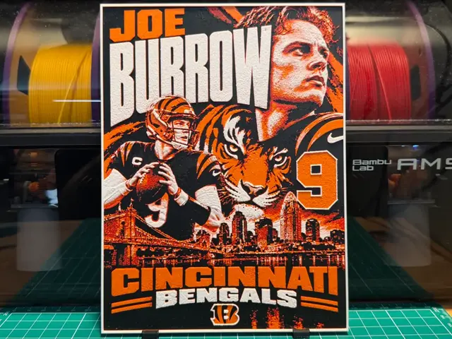 HueForge model: Joe Burrow Poster by liv_3d