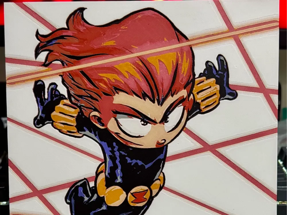 Black Widow Toddler Hueforge by Strata Prints HueForge model: Black Widow Toddler Hueforge by Strata Prints