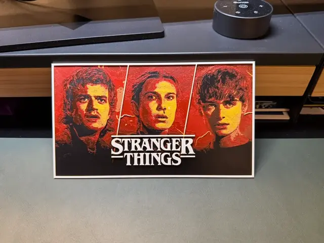 HueForge model: Stranger Things 5 - Steve, Eleven, Will HueForge by liv_3d