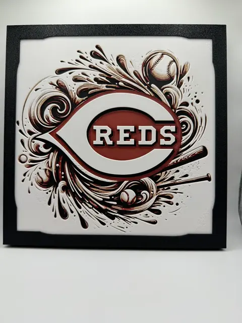 HueForge model: Cincinnati Reds - MLB Hueforge by Canadian Gamer