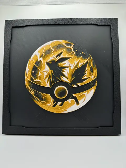 HueForge model: Jolteon - Pokeball Hueforge by Canadian Gamer