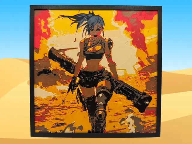 HueForge model: Post Apocalyptic Wasteland - Nuclear Fallout by Canadian Gamer